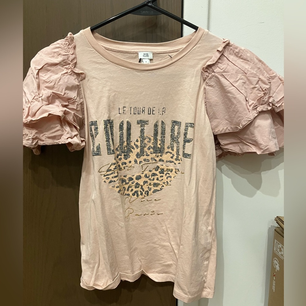 River island Couture ruffle sleeve top
